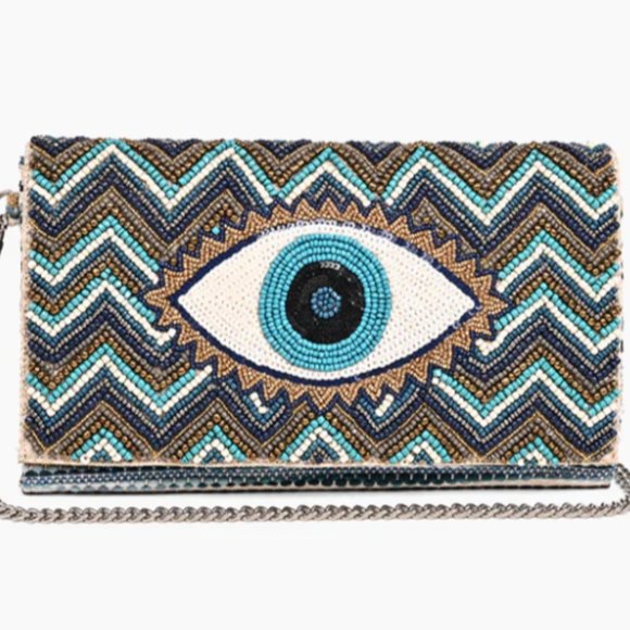 Grecian Nights Evil Eye Clutch Purse America & Beyond Bag NWT - Picture 3 of 5